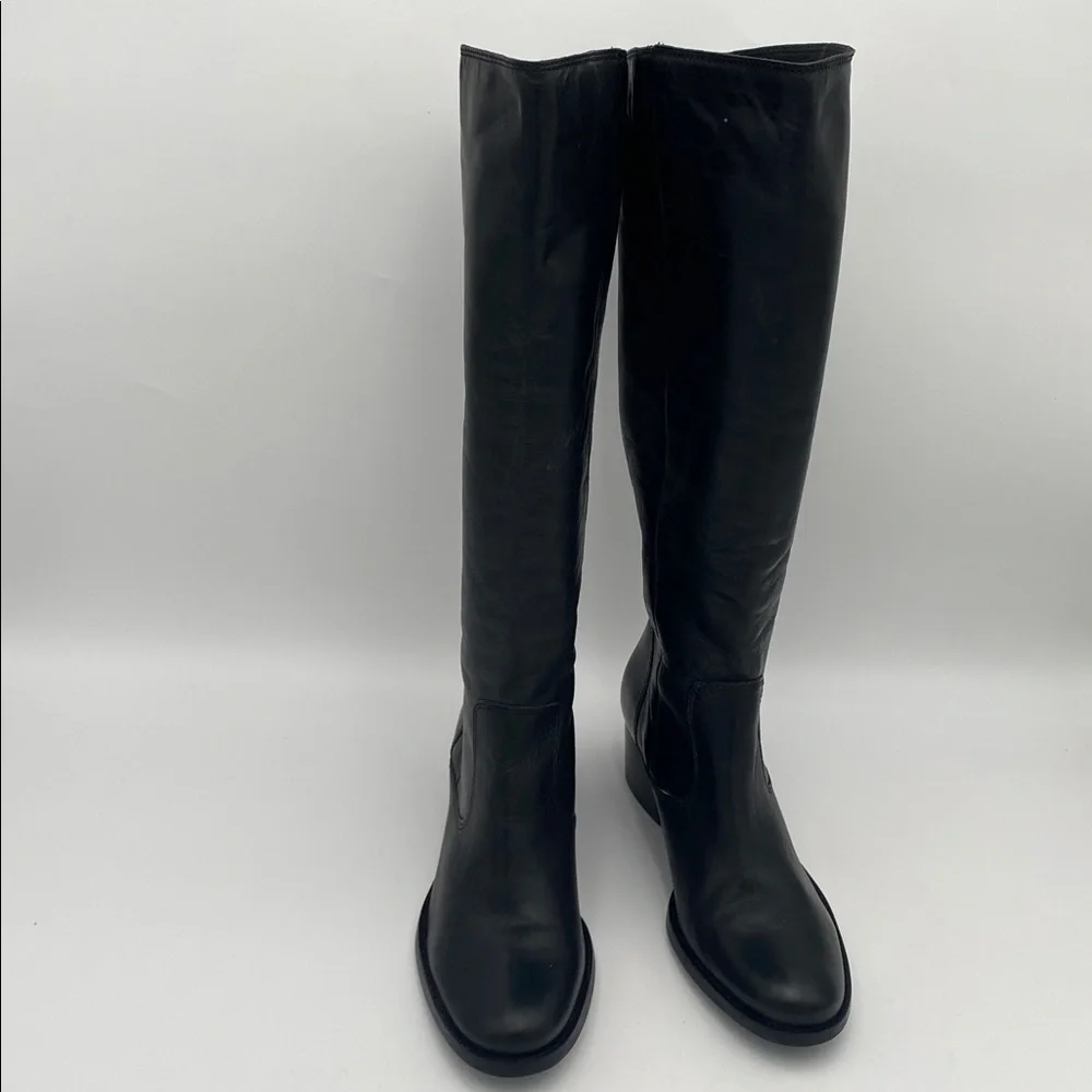 Matisse Black Leather calf riding Boots women 9.5M casual office winter heeled